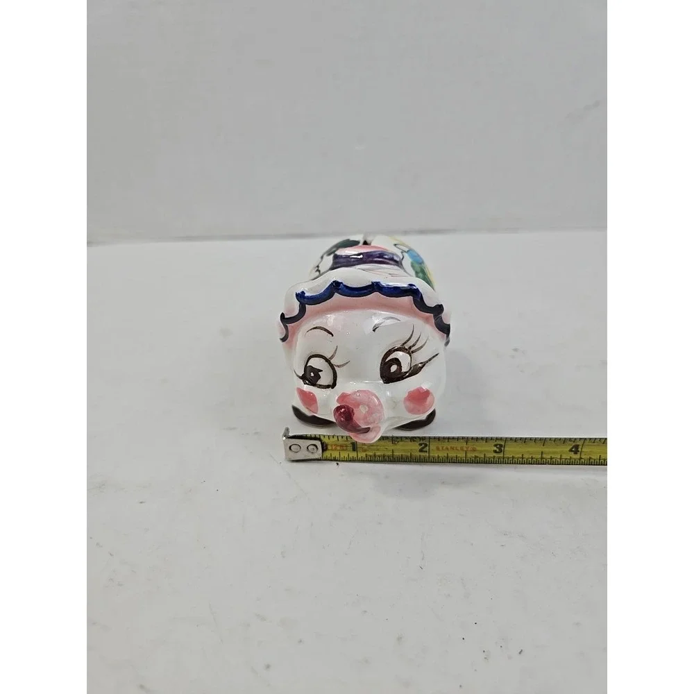 Vintage 1950s Miniature Hand Painted Ceramic Piggy Bank Japanese 4x3x2